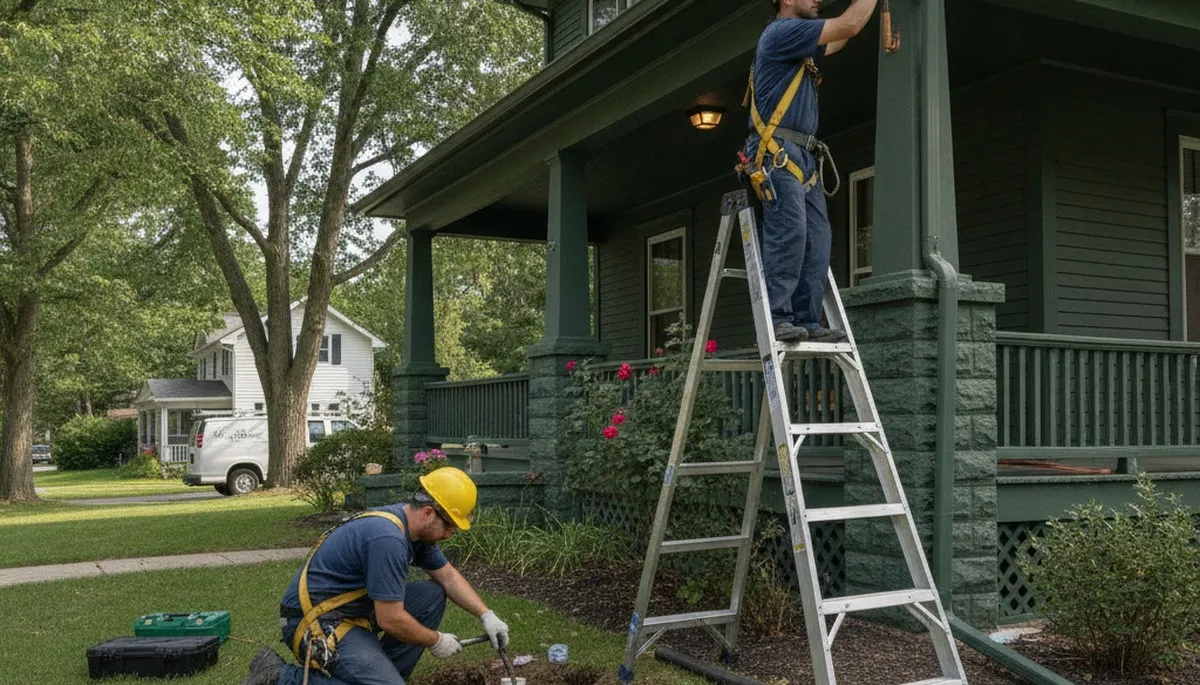 Plumber repairing a pipe in Buffalo, NY for residential plumbing service