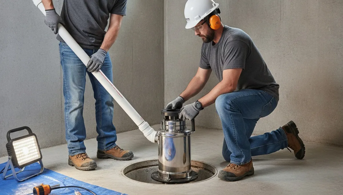 Sump pump installation for Buffalo, NY homes to prevent basement flooding and water damage